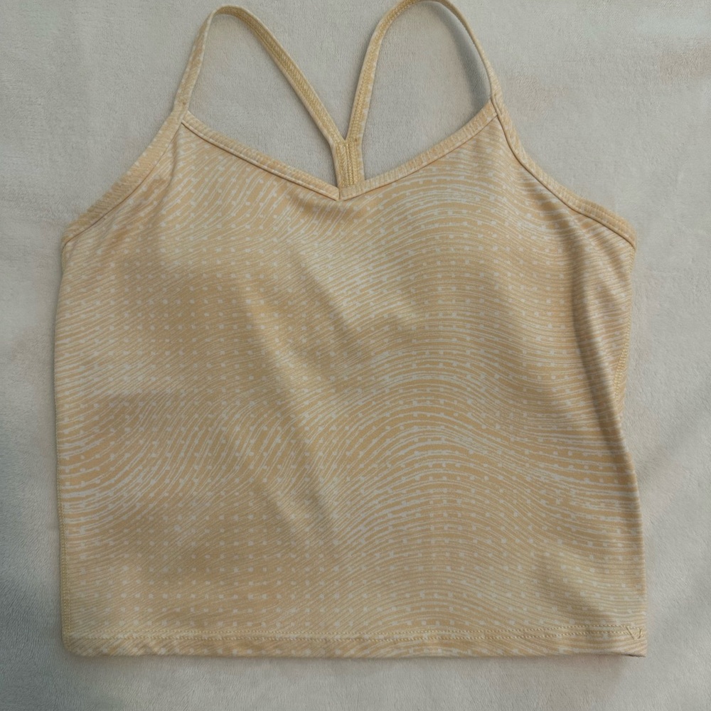 Athleta Light Yellow Activewear Top